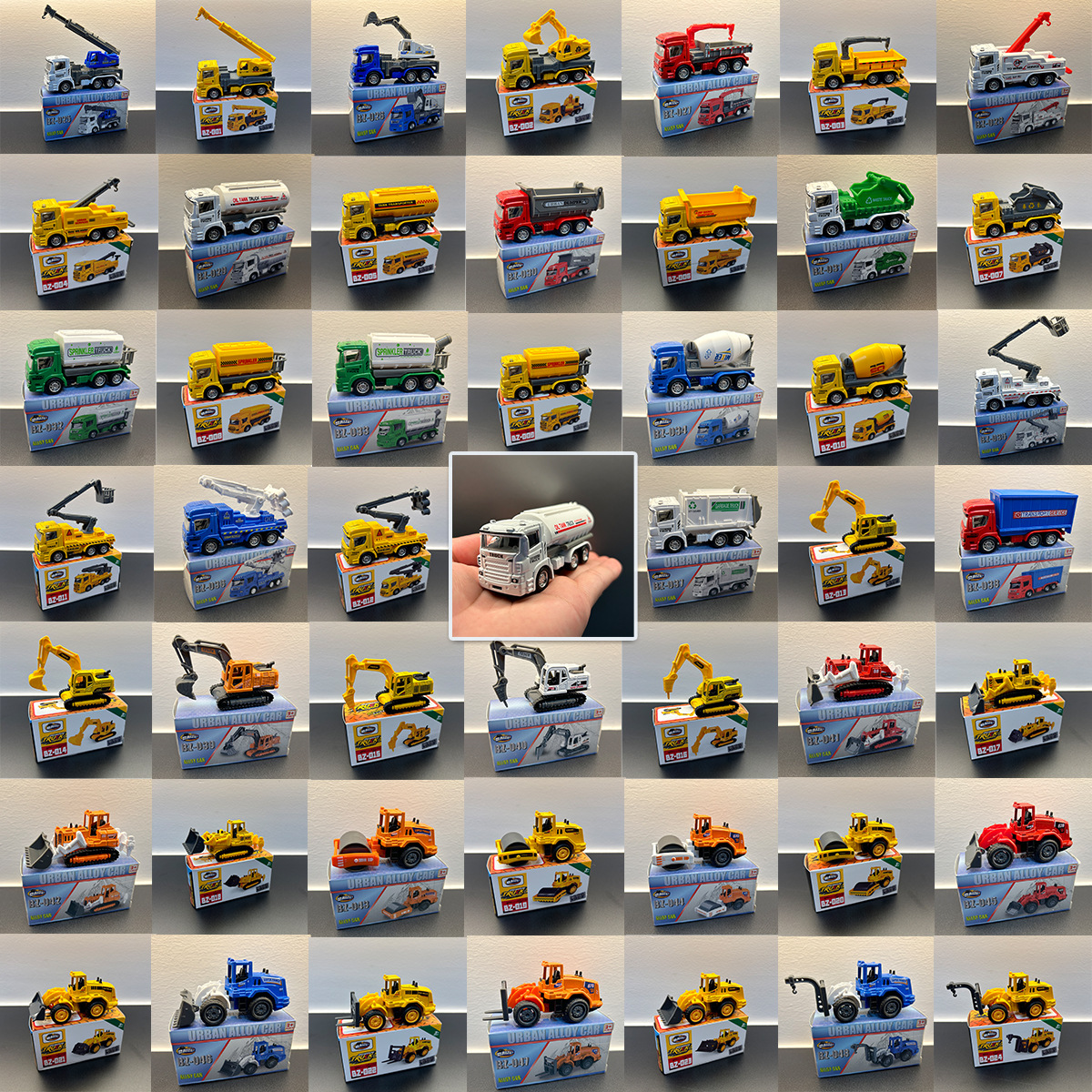 Cross-border 1:64 simulation alloy mining mixer forklift crane engineering city series model car children's toys