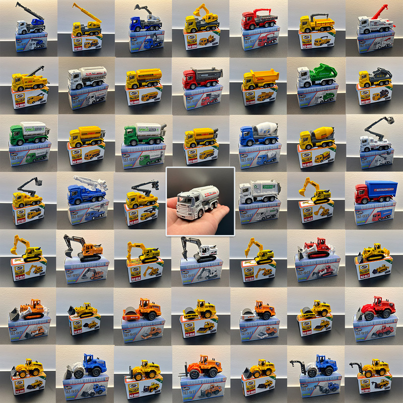 Cross-border 1:64 simulation alloy mining mixer forklift crane engineering city series model car children's toys