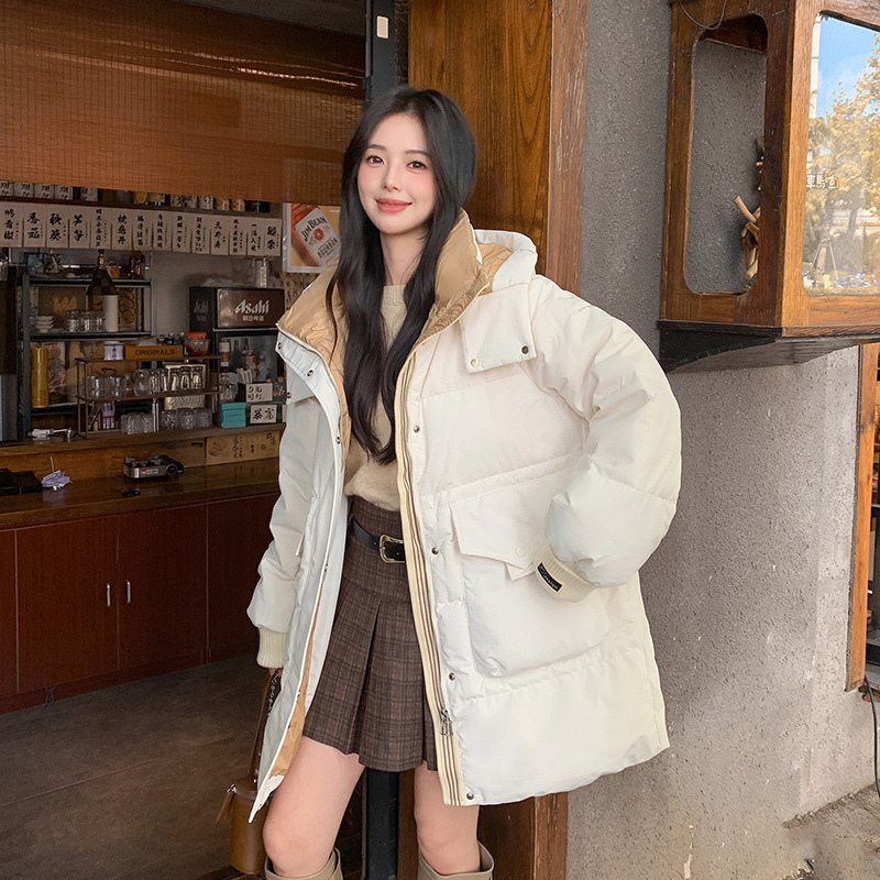 90% White Duck Down Extra Large Size Down Jacket for Women 100kg Winter Loose Plus Size Mid-Length 260 Plus Size Women's Clothing
