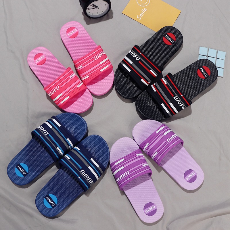Luo Fu Men's Slippers Home New Couple Indoor Home Soft Bottom Bathroom Non-slip Mute Bath Sandals for Women