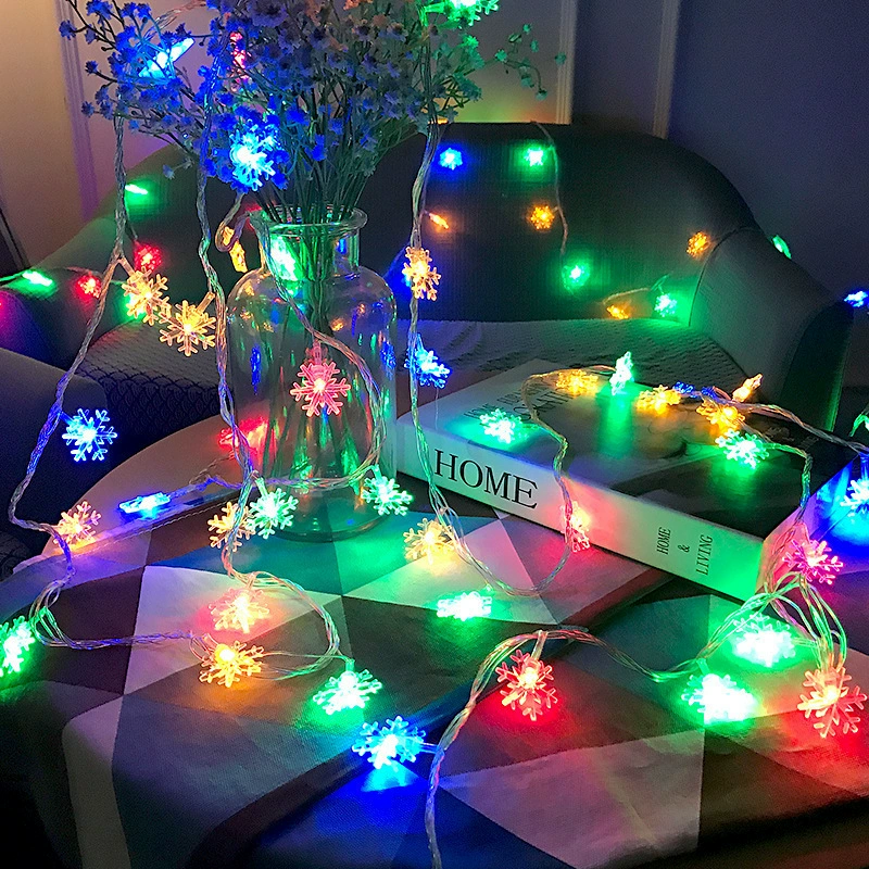 LED-светодиодные снежинки праздничные огни на Новый год и Весну рождественские праздничные огни декорации на улице двор дворовые огни атмосфера улицы