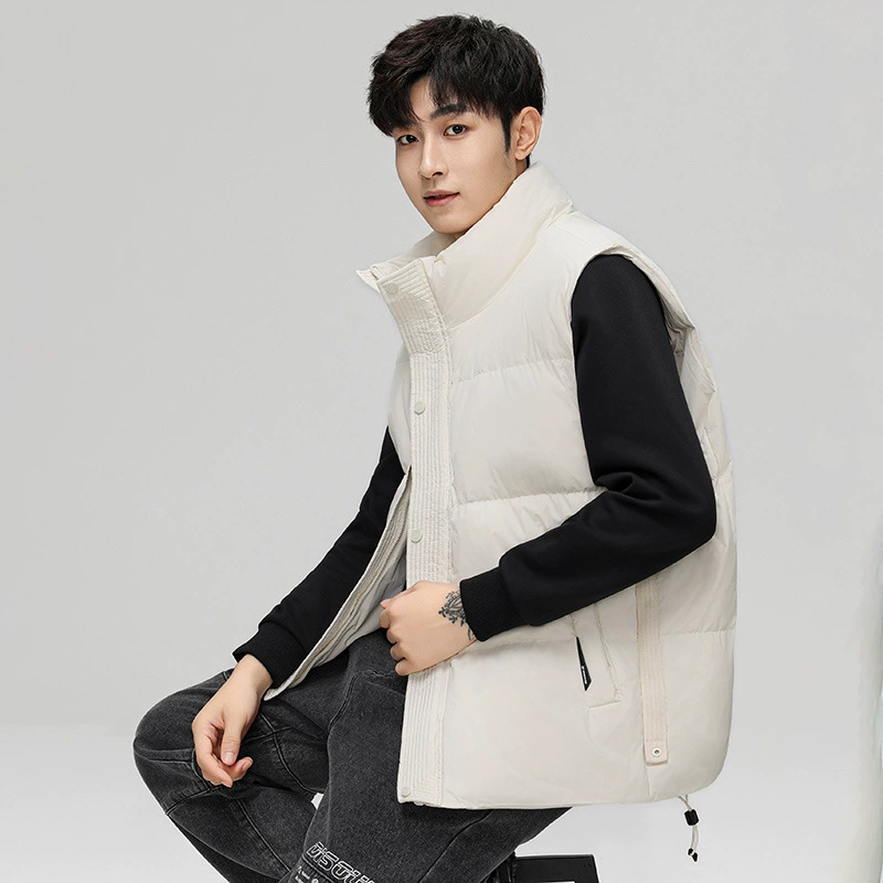 Зимняя прямая трансляция национального стандарта пухового жилета мужской воротник без рукавов