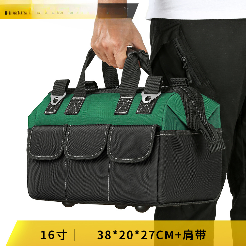 Kit de herramientas portátil multifuncional, lona especial para electricista, bolsa de almacenamiento gruesa y duradera, bolsa de mantenimiento de escalera de carpintería