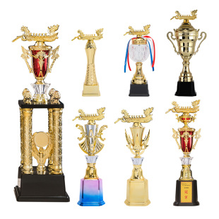 Customized Dragon Boat Trophies, Custom-Made Plastic Creative Trophies for Individual and Group Dragon Boat Competitions, Support Cross-Border Factory Direct Sales