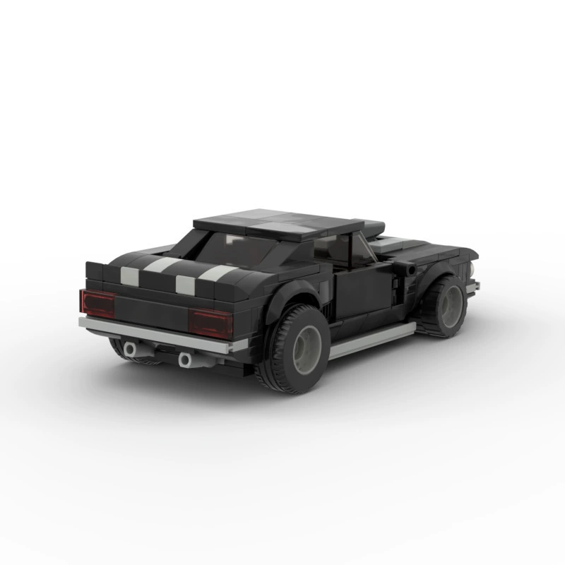 MOC Творческие маленькие крупинки и блоки дронов 1969 Комаро DIY Детские боевые игрушки машина MOC-58256