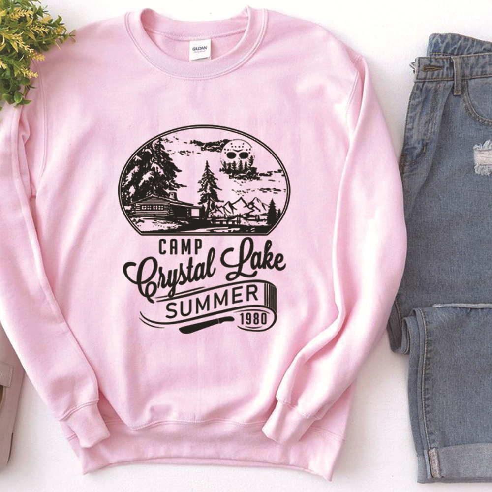 Camp Crystal Lake Retro Crewneck Sweatshirt Horror Movie Shi