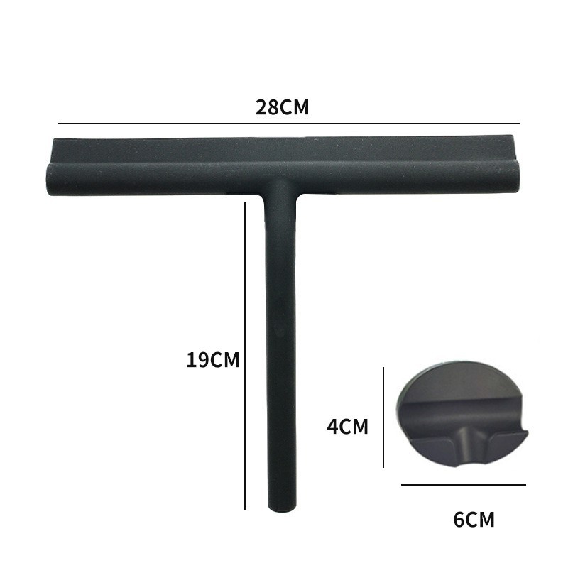 Limpiaparabrisas de vidrio Limpiaparabrisas de silicona para baño en casa Herramienta de limpieza de ventanas Limpiador de baño Herramienta de gancho de cinturón de ventana