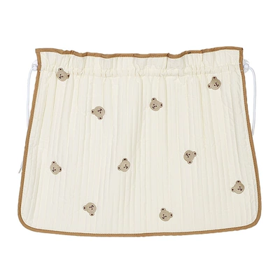Sun shade | cup car curtain sunshade - quilted-edging-embroidered-curtain-bear-head