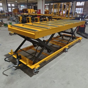 Fixed elevator electric scissor type hydraulic lifting platform large tonnage anti-falling bracket battery tool car