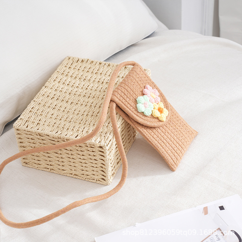 Summer Woven Bag Travel Shoulder Crossbody Women's Bag Beach Vacation Mobile Phone Bag Woven Key Lipstick Bag Summer Woven Bag Travel Shoulder Crossbody Women's Bag Beach Vacation Mobile Phone Bag Woven Key Lipstick Bag