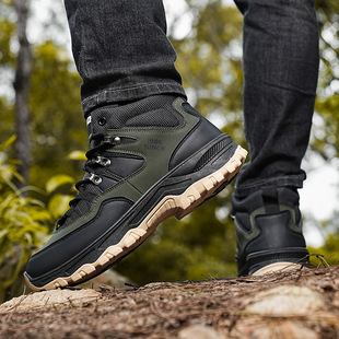 Autumn New plus size All-match Casual sneaker Outdoor Tooling Mountaineering Thick Bottom Non-slip Wear-resistant Short Boots Trendy Brand