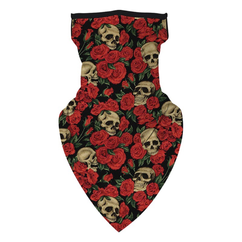 Factory Wholesale Floral Adult Ear-Hanging Headscarf, Same Style for Men and Women, Versatile Grinding Headscarf, Dust-Proof, Sun-Proof and Anti-Shedding
