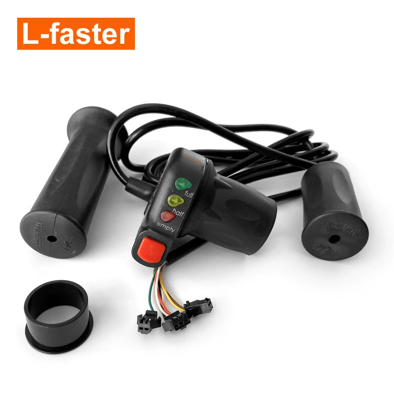 Пятизвездочный контроллер скорости для электровелосипеда с ручкой газа (полуоборотная), индикатором напряжения и LED-индикатором