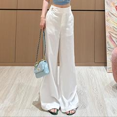 ズボンの女性の高級感2025年の南油の婦人服の設計の新型のズボンの広い足のスーツのズボンの女性のカジュアルなズボン