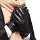Winter Men's Gloves Warm fleece-lined Thickened Touch Screen Windproof Cold-proof Leather Gloves Outdoor Riding Three-line Gloves
