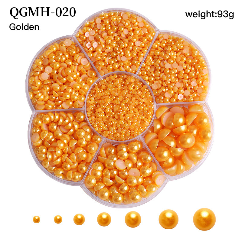 20色パールネイルアクセサリー7格梅の花ボックスカラー半円真珠アクセサリー2/3/4/5/6/8/10mm|undefined