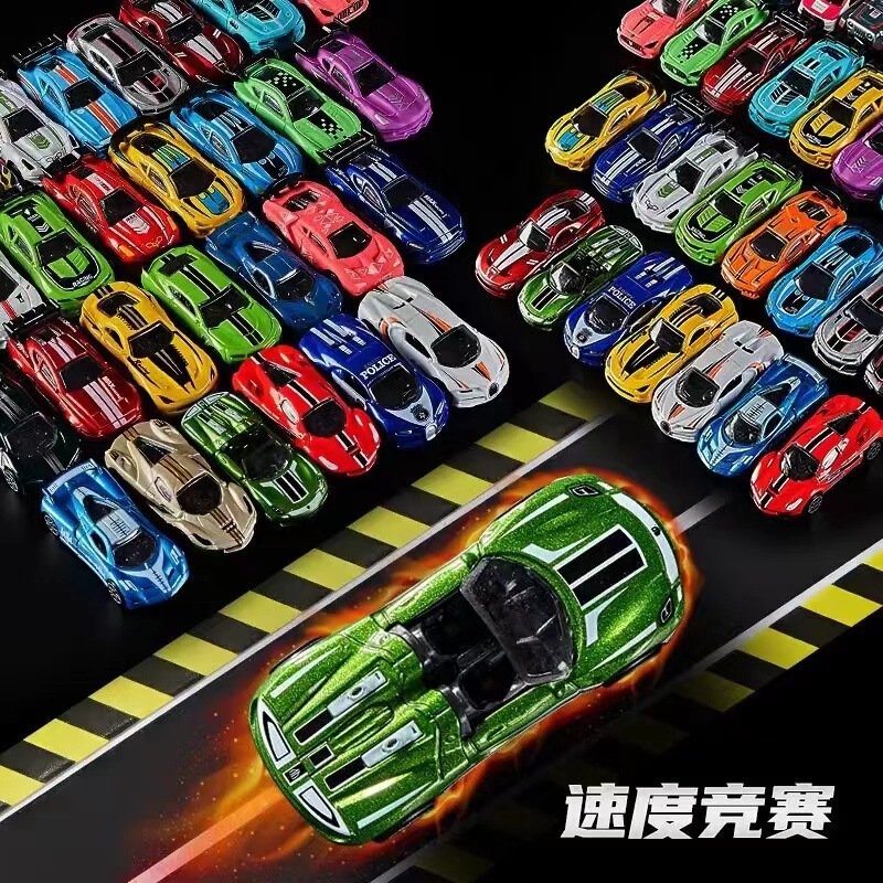Exquisite simulation car model toy children alloy sliding racing car mini track universal car bulk boy
