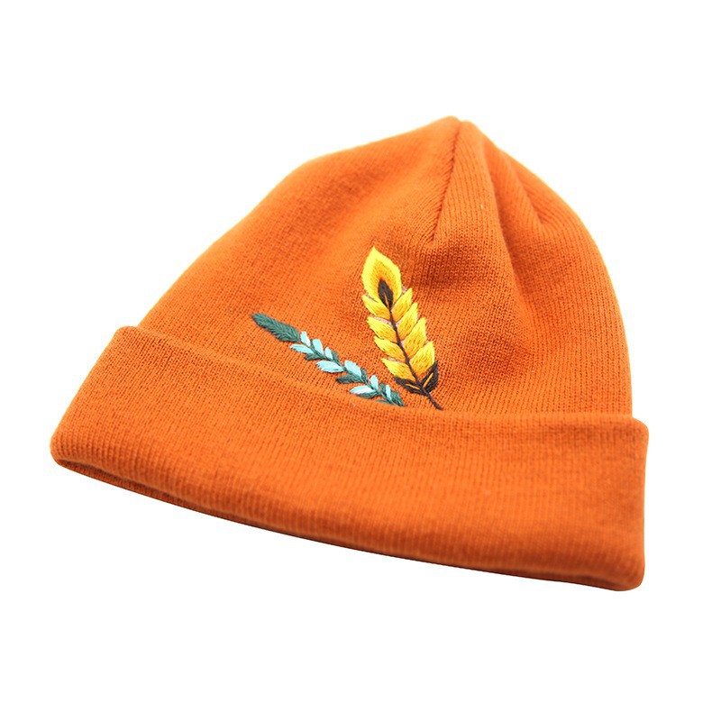 Lu bordado a mano diy sombrero de pescador sombrero de deportes para hombres y mujeres estudiantes sombrero de flores de dibujos animados casuales coreanos