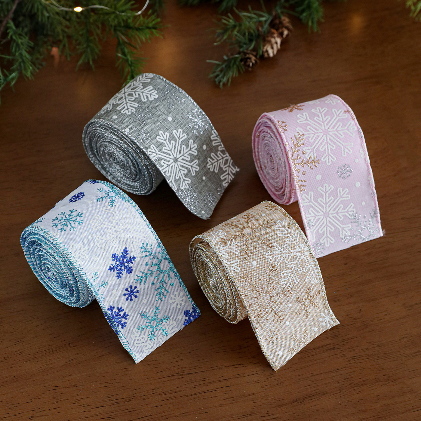 Linen Christmas Ribbon Ribbon Christmas Tree Bow Decoration Ribbon Ribbon Party Supplies Atmosphere Decoration Ribbon
