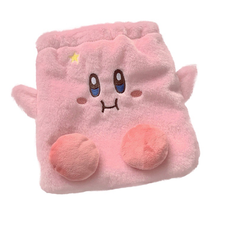 Girl heart cute plush pink Star Card large capacity mobile phone data cable portable cosmetic bag lipstick bag gift