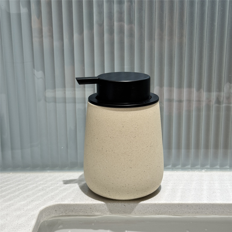 侘寂风粗陶起泡瓶按压式起泡瓶洗手液洗发水沐浴露打泡器泡沫瓶|undefined