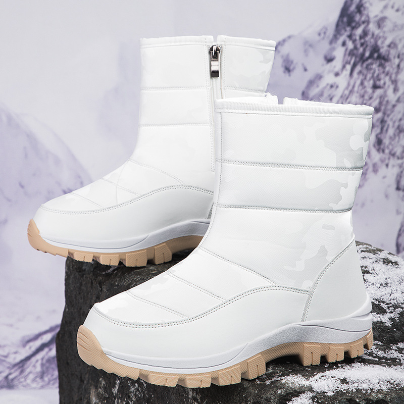북동쪽 두꺼운 면화 여성의 겨울 기모 따뜻한 스노우 부츠 플러스 사이즈 중년 및 노인 하이 탑 안티 슬립 스노우 슈즈