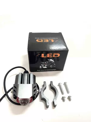 M6 Big Face Cat Motorcycle Led High-Brightness Light with Lens Auxiliary Light Manufacturer Direct Shipping (Motorcycle headlights, headlights) - white-light-near-white-far-white-single-pack