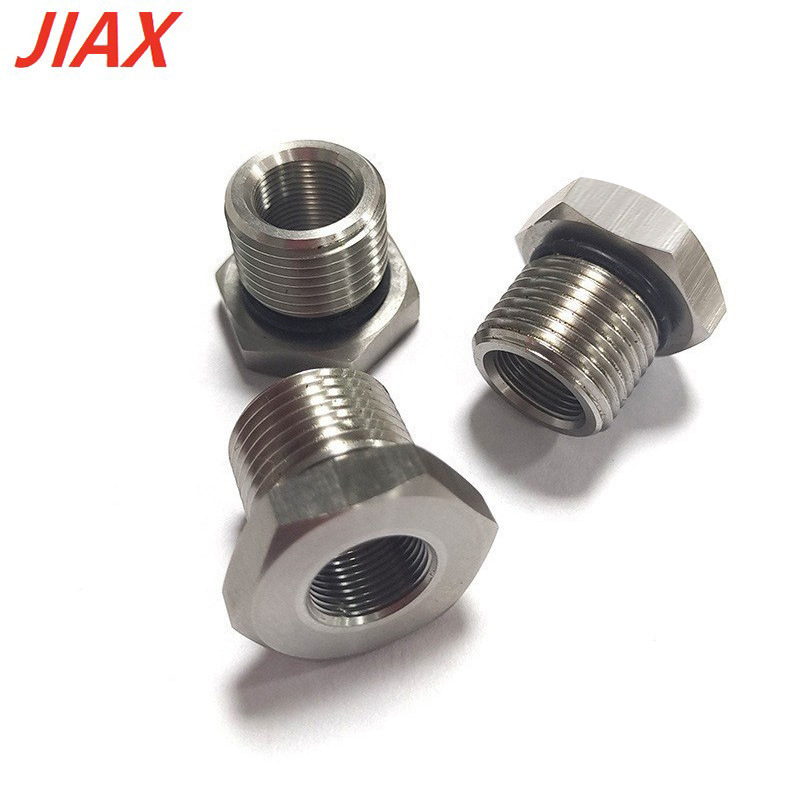 Accesorios de automóvil de venta caliente transfronterizos Adaptador de filtro de aceite de acero inoxidable 1/2-28 a 3/4-16 en stock