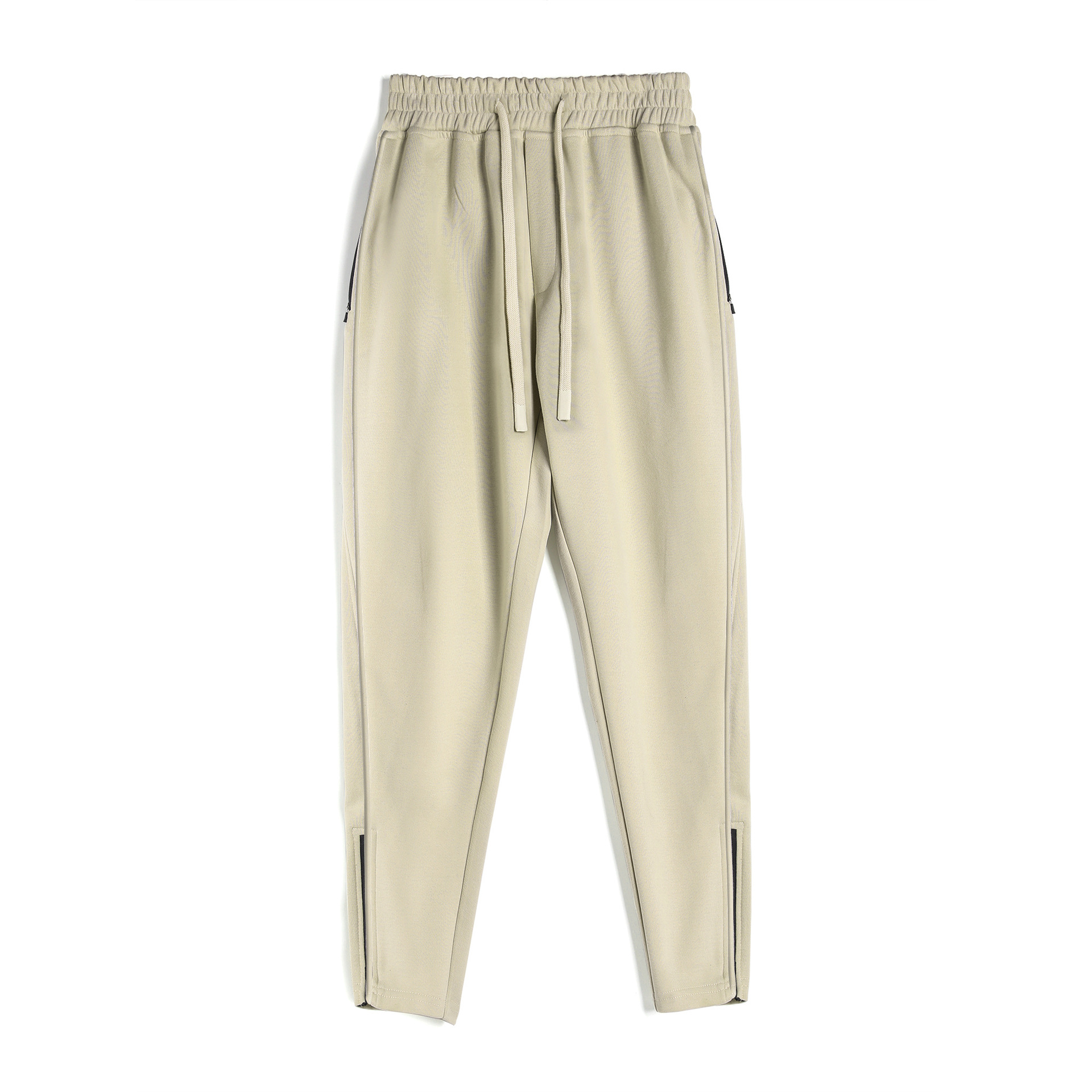 Pantalones largos de algodón de primavera y otoño para hombres, nuevos pies delgados, cremallera, pies, ocio, deportes de todo fósforo para jóvenes, al aire libre