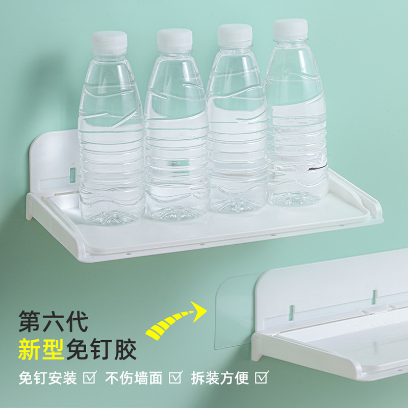 Estante de almacenamiento montado en la pared Estante de almacenamiento retráctil montado en la pared Almacenamiento de cabecera sin perforar Artacto Dormitorio Estante de papelería multifuncional