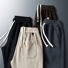 灯芯绒裤子男士2025新款秋冬季运动卫裤男款潮牌宽松束脚休闲长裤