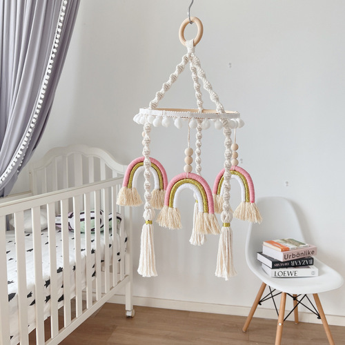 Rainbow starry sky ins wall hanging decoration B&B children's room aerial balance pendant indoor living room creative pendant