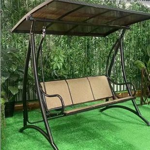 Outdoor Swing Leisure Hanging Chair Outdoor Courtyard Balcony Indoor Household Rocking Chair Cradle Iron Double Swing Chair