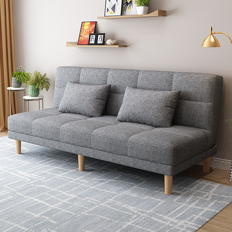 Fábrica directa sofá de piel de gato garra sala de estar pequeña casa de alquiler tienda de ropa doble plegable multifuncional dos