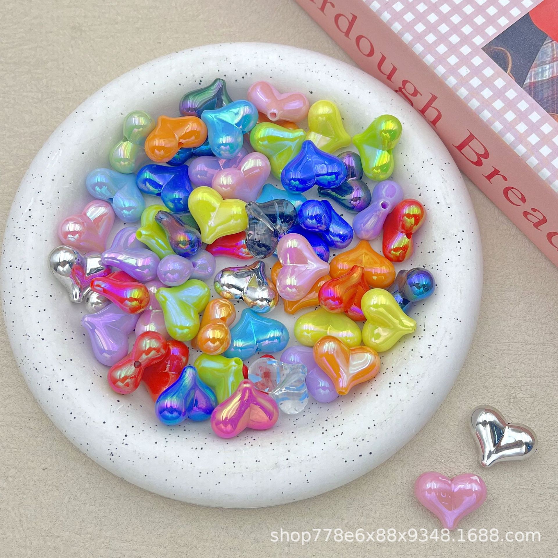 Mixed color/colorful butt peach heart