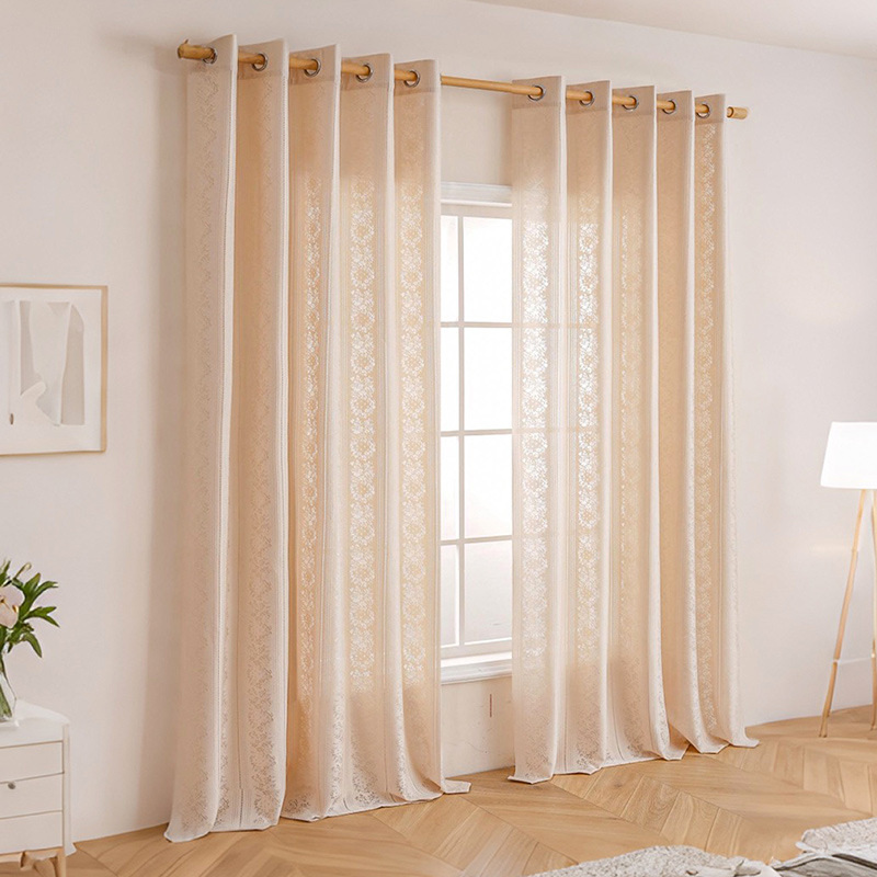 Japanese-Style Ins New Creative Pattern Curtains Wabi-Sabi Style Window Screens Blinds Balcony Bedroom Living Room Finished Product