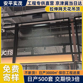 钢板网幕墙装饰商场室内不锈钢拉伸网酒店安全防护拉伸网天花吊顶