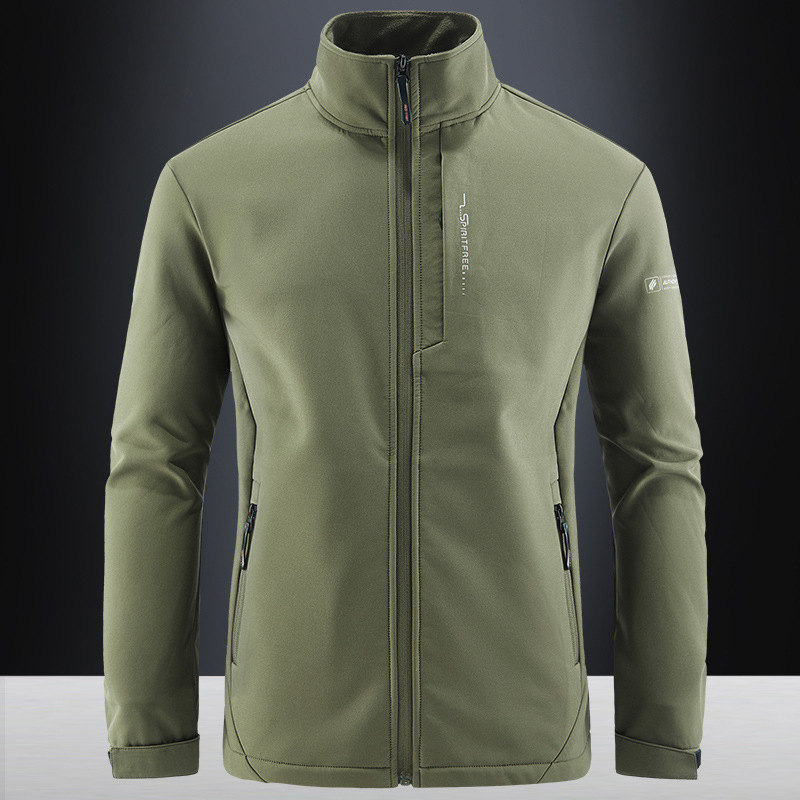 Jacket Tactical Soft Shell Coat Men's Autumn and Winter Mountaineering Suit Outdoor Sports Reversible Fleece Jacket Polar Fleece Jacket