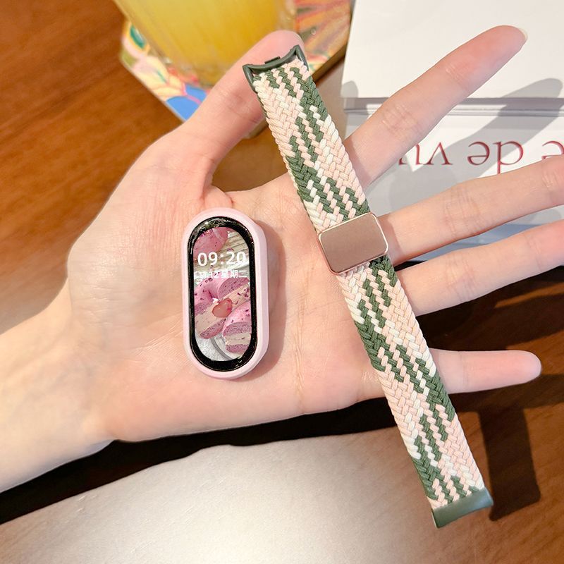 适用小米手环10/9表带运动编织磁吸8代7/6/5/4简约小众腕带硅胶壳|undefined