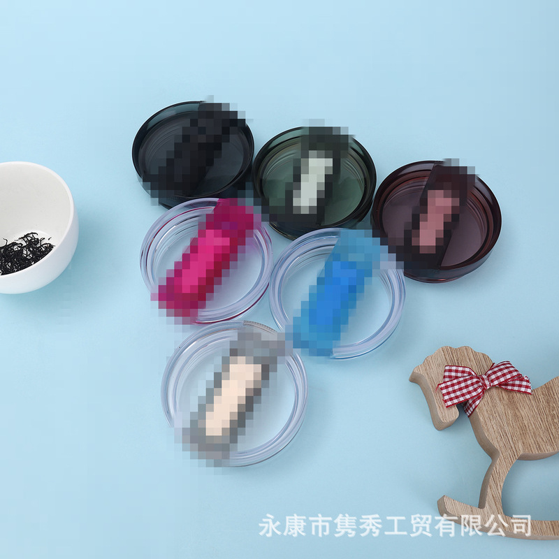 跨境14/30/40oz密封防漏吸嘴杯盖可拆卸透明塑料盖硅胶汽车杯盖|undefined