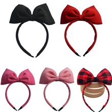 红色大蝴蝶结发箍白雪公主儿童头饰网红布艺纯手工头箍派对表演