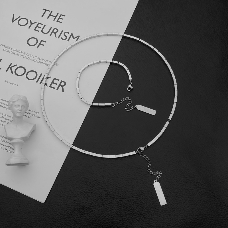 Necklace Boys Trendy Light Luxury Niche Lockbone Chain 2021 New Women Design Sense Jewelry Trendy Collar Street Accessories