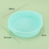 Cross -border large silicone cake mold round baking plate bottom wave pattern DIY baking mold