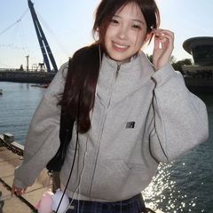 美式重磅解构连帽高街外套女秋冬潮流穿搭设计感拼接帽衫拉链卫衣