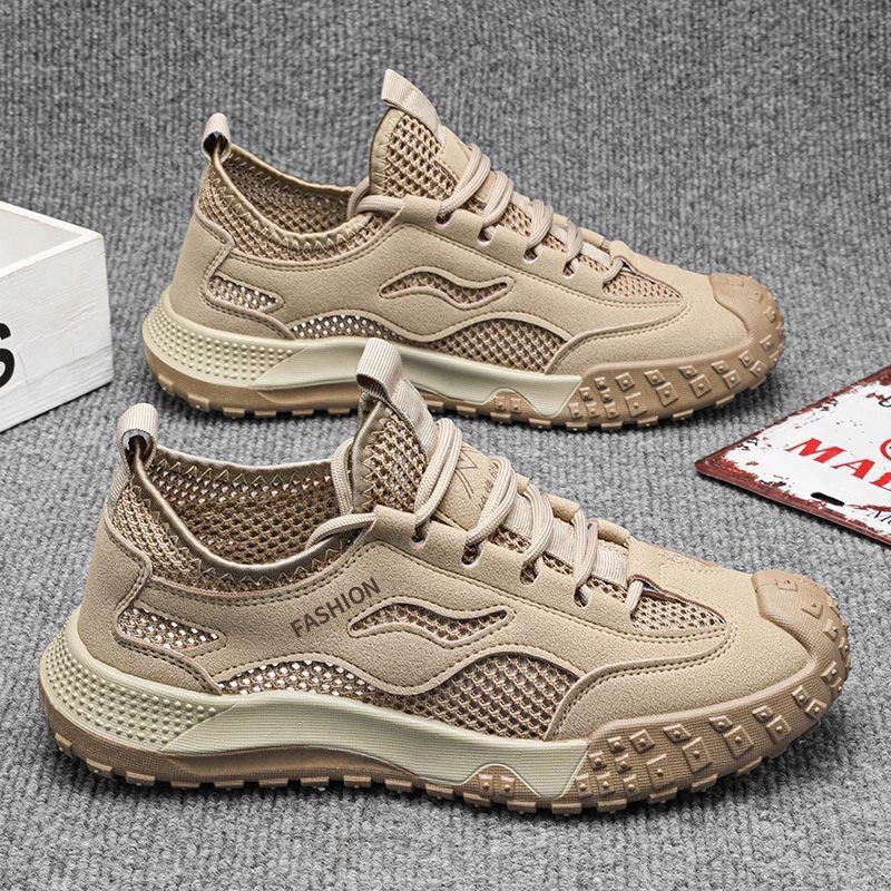 Походная обувь, мужская обувь, весенне-летняя новая дышащая рабочая обувь на стройке, нескользящая износостойкая спортивная обувь, повседневные кроссовки, обувь для охраны труда