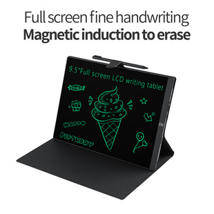 9.5inch Leather Case Stand Lcd Writing Tablet Business Gift Office Draft Calculator Drawing Tablet Writing Tablet