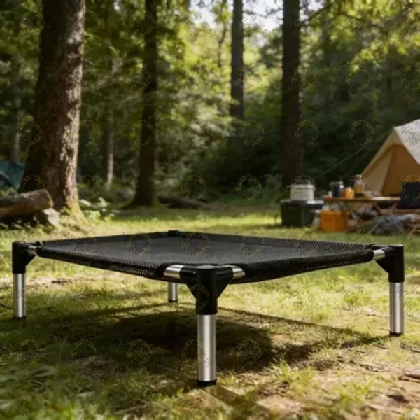 Portable outdoor bed for all seasons, dog camping bed, outdoor breathable thickened elevated moisture-proof single bed
