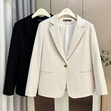 2025春装新款200斤胖妹妹大码女韩版气质休闲西装开衫外套5969