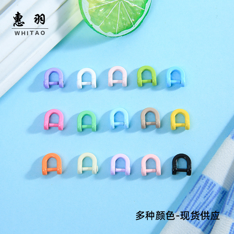 New Creative Colorful D-Shaped Horseshoe Buckle DIY Material Screw Connector Bracelet Buckle Wholesale New Creative Colorful D-Shaped Horseshoe Buckle DIY Material Screw Connector Bracelet Buckle Wholesale