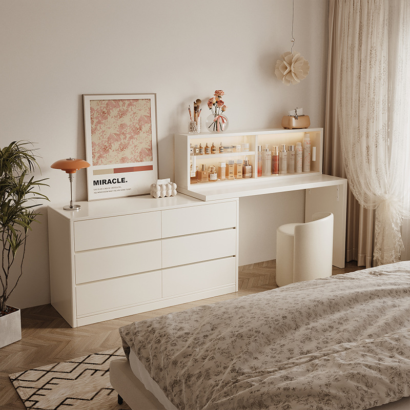 Tocador, cómoda, todo en uno, simple y moderno, 2025 nuevo gabinete de almacenamiento, dormitorio, armario de cola, mesa de maquillaje, todo en uno, almacenamiento